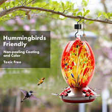 Laden Sie das Bild in den Galerie-Viewer, Hummingbird Feeder Hand Blown Glass