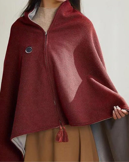 Portable Soft Zipper Electric Heated Blanket Shawl - Libiyi