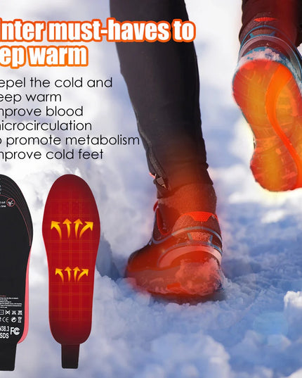 🔥FootEase Wireless Heated Insoles – Rechargeable Pain Soothing Heat for Plantar Fasciitis & Cold Feet - Libiyi