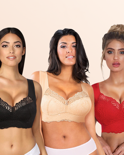 EXTRA LIFT - Ultimate Lift Stretch Full-Figure Seamless Lace Cut-Out Bra - Libiyi