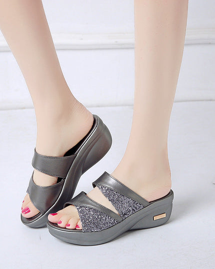 Libiyi Fashion Platform Platform Wedge Wedge Ladies Slippers - Libiyi