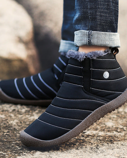 Large Size Waterproof Warm Cotton Snow Boots Lovers Shoes - Keilini
