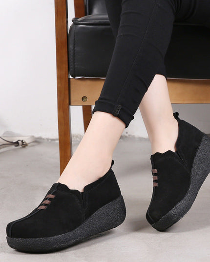 Libiyi Round toe fly woven mesh thick sole ladies casual shoes - Libiyi