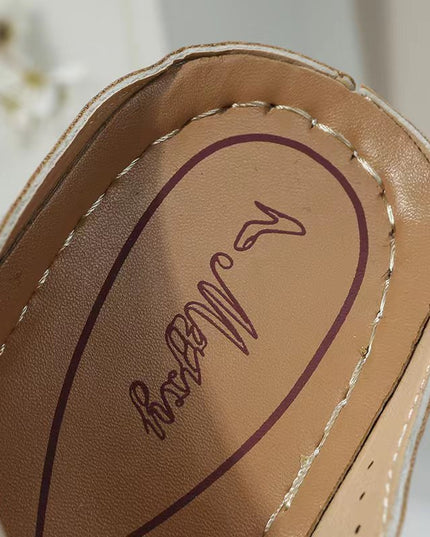 Women's Hollow Open Toe Fish Mouth Wedge Slippers - Libiyi