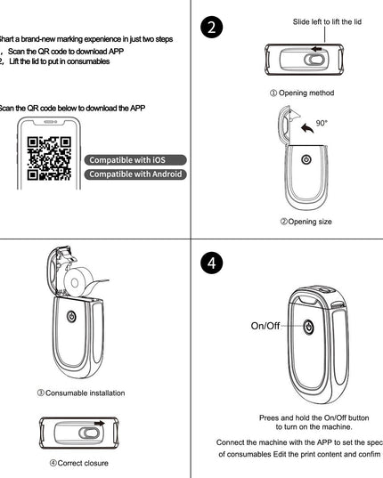 Wireless Bluetooth Mini Thermal Label Maker Printer - Keilini