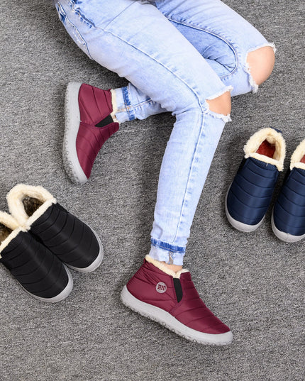 Autumn and winter non-slip warm soft bottom cotton shoes and cotton boots—Unisex - Keillini