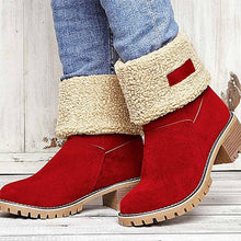 Carregar imagem no visualizador da galeria, Women&#39;s Chunky Heel Round Toe Snow Boots - Keilini