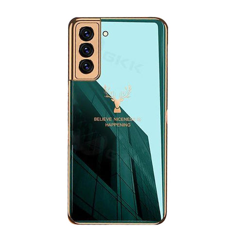 Sursell - Luxury Plating Tempered Glass Case For Samsung