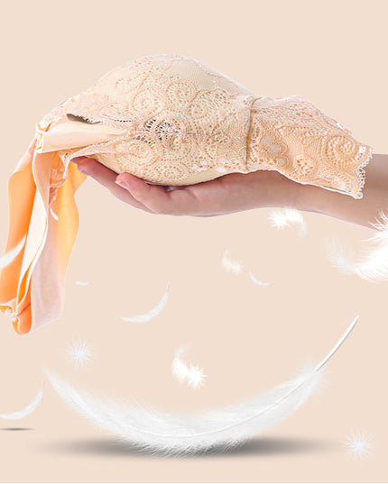 Push up beautiful back no steel ring lace underwear - Libiyi