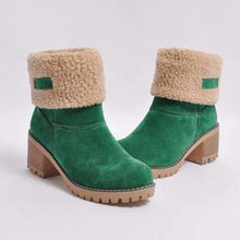Cargar imagen en el visor de la galería, Women&#39;s Chunky Heel Round Toe Snow Boots - Keilini