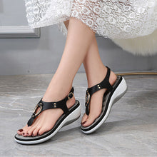 Carregar imagem no visualizador da galeria, Ladies Rubber Sole Casual Wedge Sandals - Libiyi