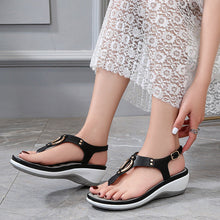 Carregar imagem no visualizador da galeria, Ladies Rubber Sole Casual Wedge Sandals - Libiyi