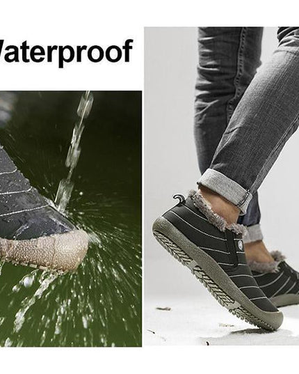 Large Size Waterproof Warm Cotton Snow Boots Lovers Shoes - RoseNova