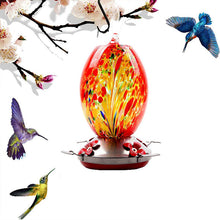 Cargar imagen en el visor de la galería, Hummingbird Feeder Hand Blown Glass