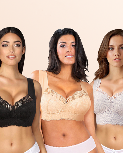 EXTRA LIFT - Ultimate Lift Stretch Full-Figure Seamless Lace Cut-Out Bra - Libiyi