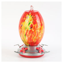 Load image into Gallery viewer, Hummingbird Feeder Hand Blown Glass