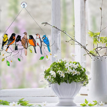 Load image into Gallery viewer, Birds Stained Glass Window Hangings - Libiyi