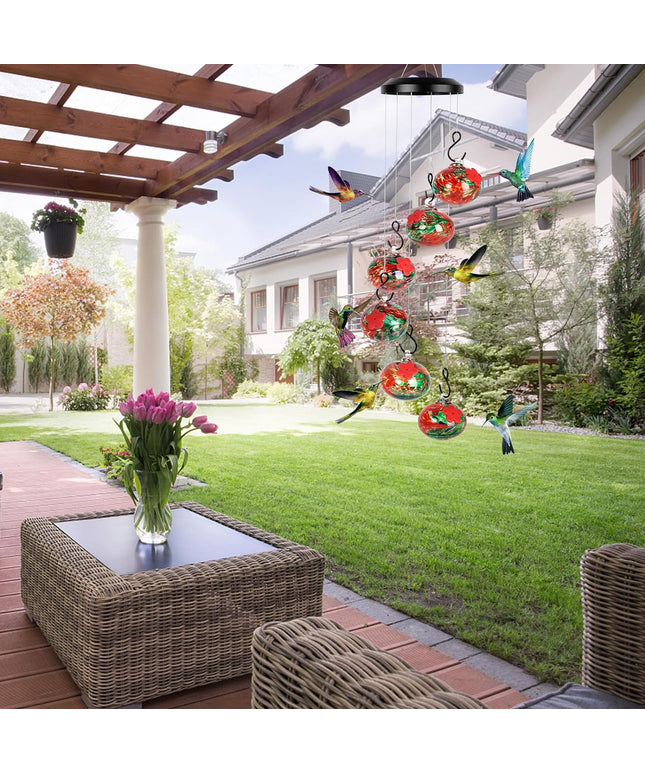 Shirem  Wind Chime Hummingbird Feeder - Libiyi