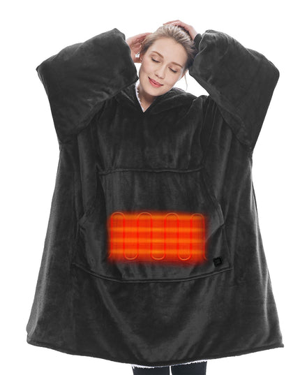 Heated Wearable Blanket Hoodie with Battery Pack - Keillini