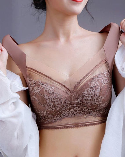 Women's push-up lace push-up bra for beautiful back - Libiyi