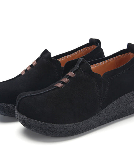 Libiyi Round toe fly woven mesh thick sole ladies casual shoes - Libiyi