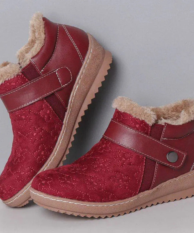 women's round toe low top color blocking cotton shoes - Keilini