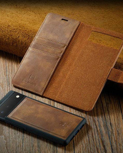 Magnetic 2-in-1 Detachable Leather Wallet Case For Google Pixel 6 - Libiyi