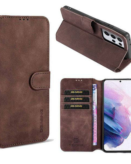 Wallet Stand PU Leather Case For Samsung Galaxy S21 Ultra(5G) - Libiyi