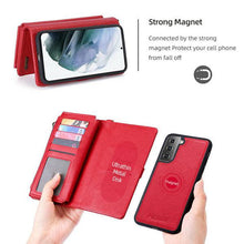 Carregar imagem no visualizador da galeria, MEGSHI Magnetic 2-in-1 Detachable Leather Wallet Case For Samsung - Libiyi