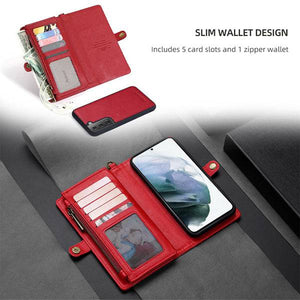 MEGSHI Magnetic 2-in-1 Detachable Leather Wallet Case For Samsung - Libiyi