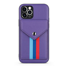 Cargar imagen en el visor de la galería, Lanyard Leather Wallet Card Holder Stand Phone Case For iPhone - Libiyi