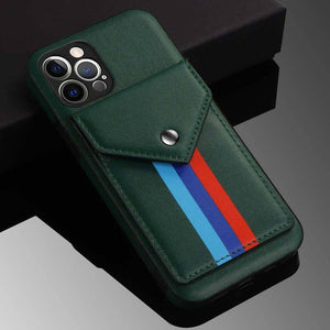 Lanyard Leather Wallet Card Holder Stand Phone Case For iPhone - Libiyi