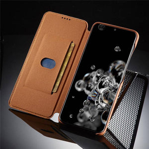 Magnetic Leather Wallet Card Slot Case for Samsung - Libiyi