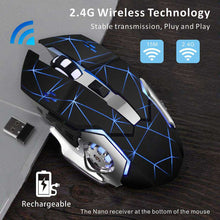 Laden Sie das Bild in den Galerie-Viewer, Rechargeable Wireless Mouse-Starry Black - Libiyi