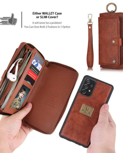 Leather Detachable Magnetic Wallet Case For Galaxy - Libiyi