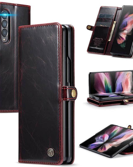 Luxury Flip Leather Card Slots Phone Case for Galaxy Z Fold 3 5G - Libiyi
