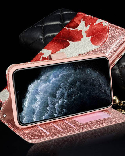 Leather Glitter Rhinestone Flip Case For Samsung A Series - Libiyi