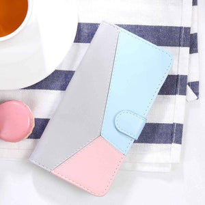 Three Color Matching Wallet Phone Case For Samsung - Libiyi