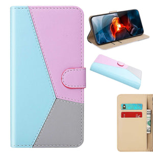 Three Color Matching Wallet Phone Case For Samsung - Libiyi