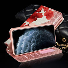 Laden Sie das Bild in den Galerie-Viewer, Leather Glitter Rhinestone Flip Case For Samsung - Libiyi