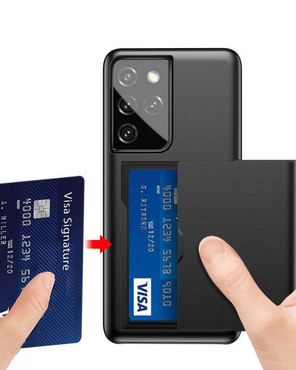 Rigide Flashy Porte-cartes Case For Samsung Galaxy S21 Ultra(5G) - Libiyi