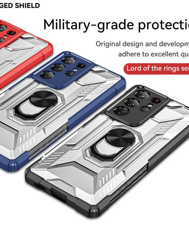 Magnetic Metal Finger Ring Holder Armor Case For Samsung S21 ULTRA 5G - Libiyi