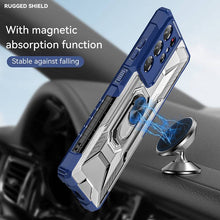 Load image into Gallery viewer, Magnetic Metal Finger Ring Holder Armor Case For Samsung - Libiyi