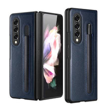Laden Sie das Bild in den Galerie-Viewer, Luxury Business PU Leather Case for Samsung Galaxy Z Fold 3 5G with S Pen Holder - Libiyi