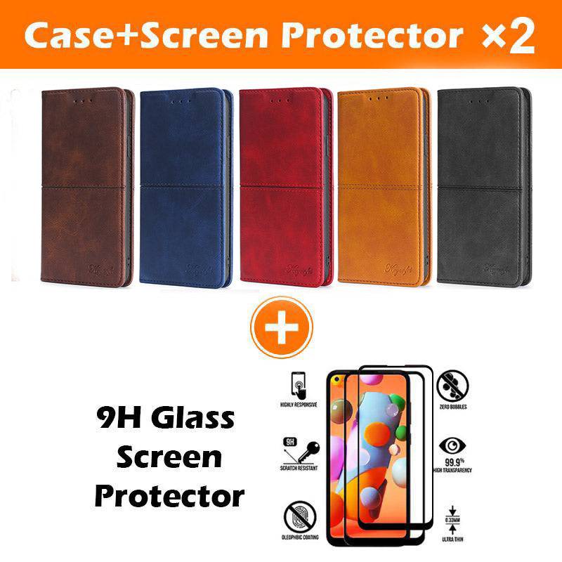 Leather Flip Wallet Cover for Samsung A12 - Libiyi