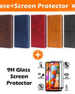 dark brown / A32(5G) / Case+[2 Pack] Screen Protectors