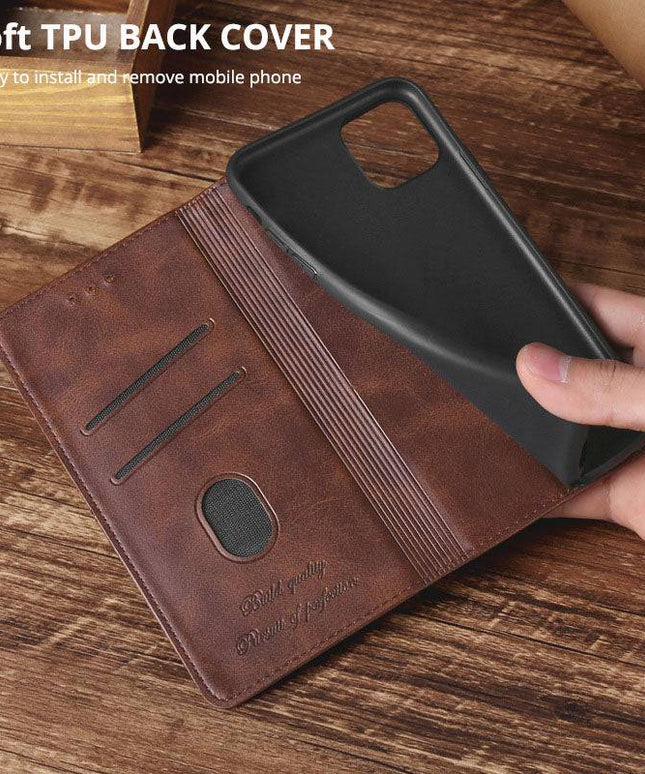 TPU + PU Leather Phone Cover Case for Samsung A series - Libiyi