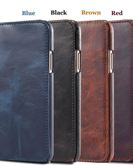 Luxury Genuine Leather Flip Case For Iphone - Libiyi
