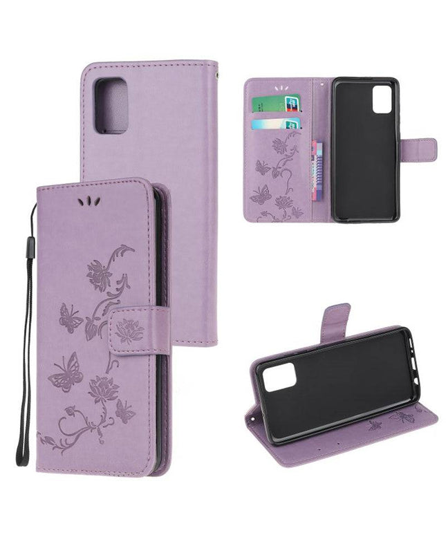Imprint Butterfly Flower Leather Mobile Phone Case for iPhone - Libiyi