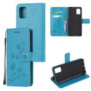 Imprint Butterfly Flower Leather Mobile Phone Case for Samsung S20 ultra - Libiyi